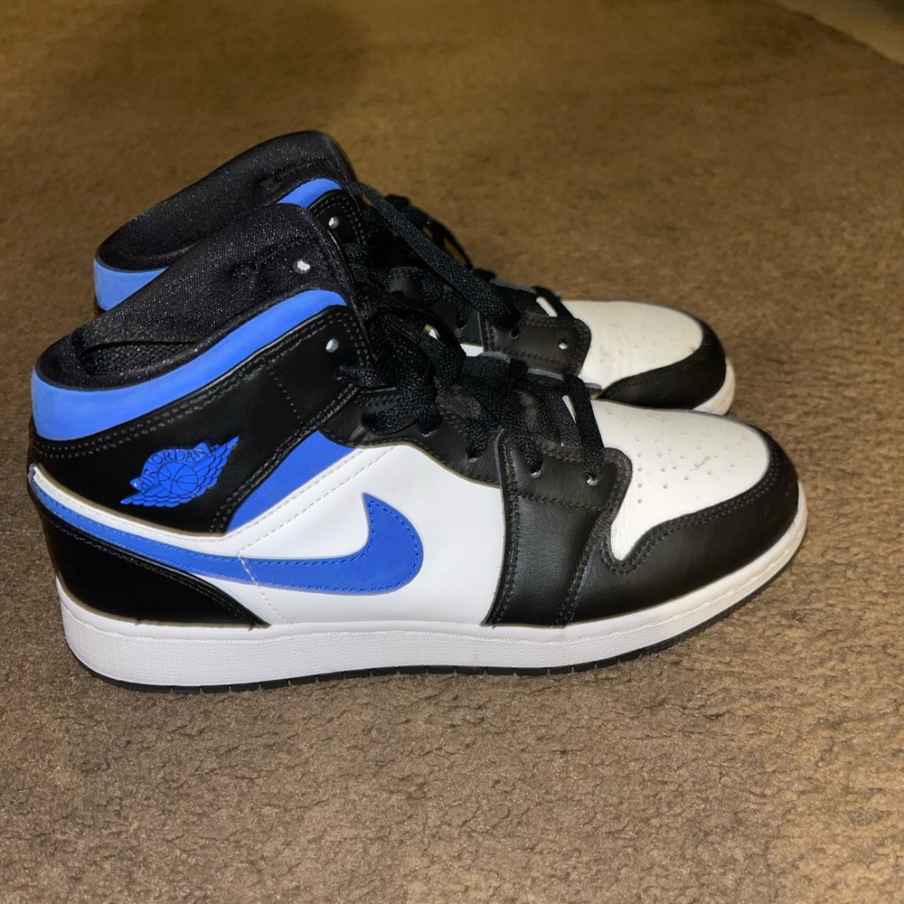 Jordan1 Mid White Racer Blue - Picture 2 of 5